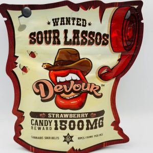 #Devour1555 - Sour Lassos (1500 MG) “Strawberry “