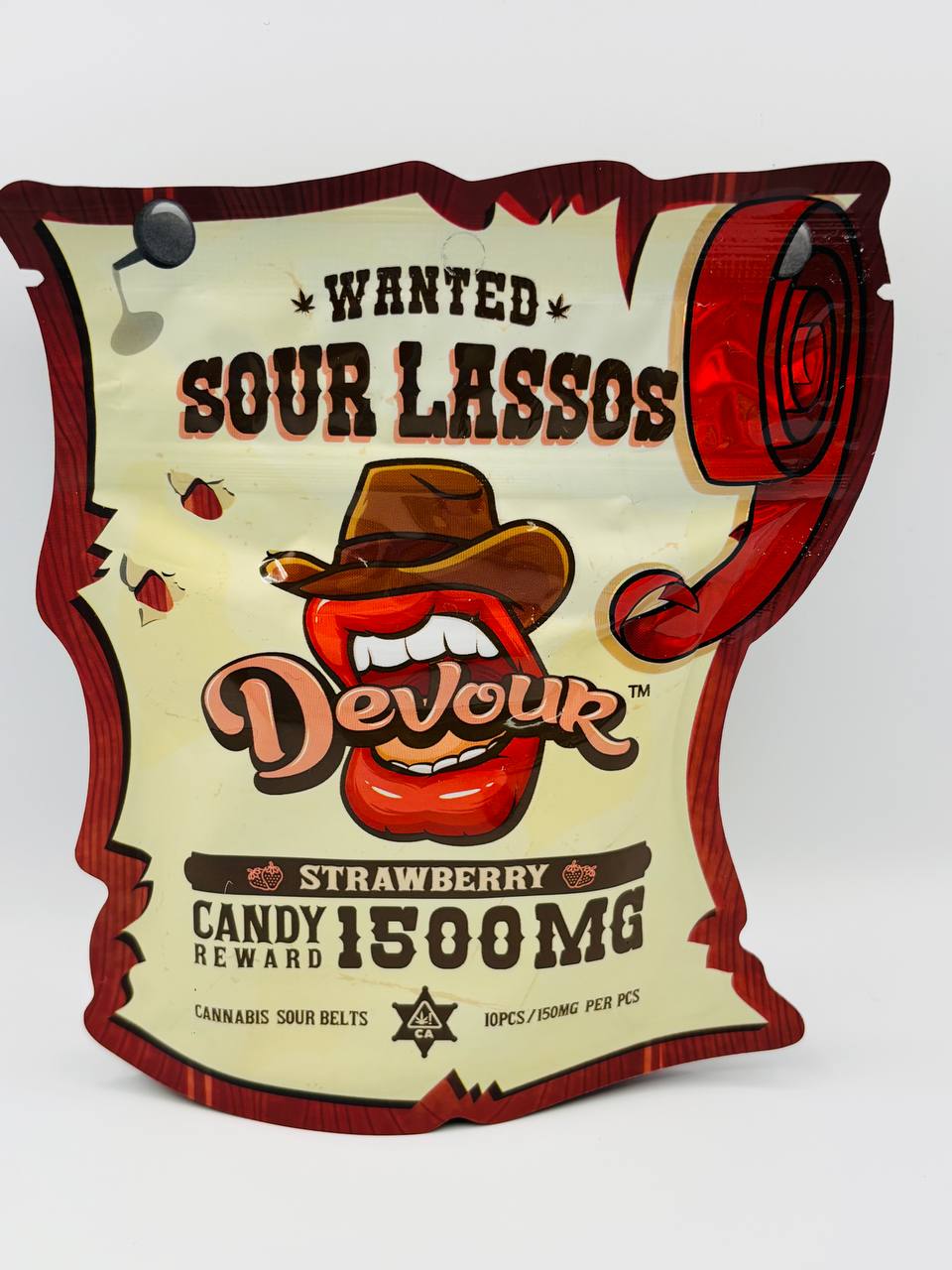 #Devour1555 - Sour Lassos (1500 MG) “Strawberry “