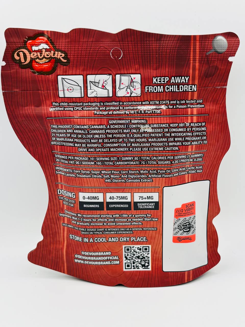 #Devour1555 - Sour Lassos (1500 MG) “Strawberry “ - Image 2