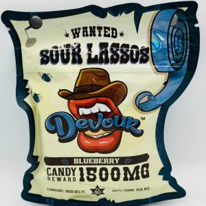 #Devour1557 - Sour Lassos (1500 MG) BLueberry