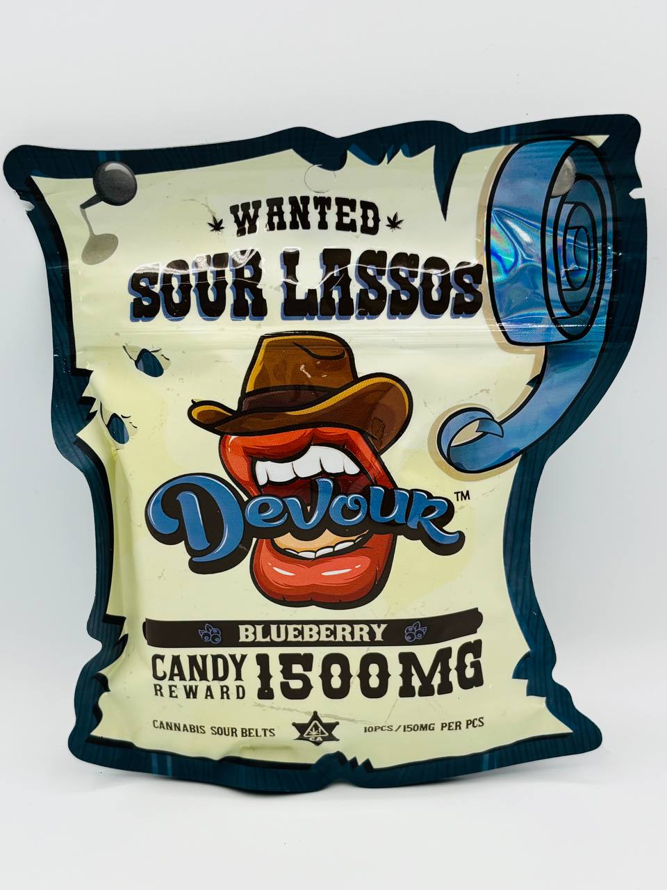 #Devour1557 - Sour Lassos (1500 MG) BLueberry