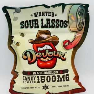 #Devour1561 - Sour Lassos (1500 MG) Watermelon