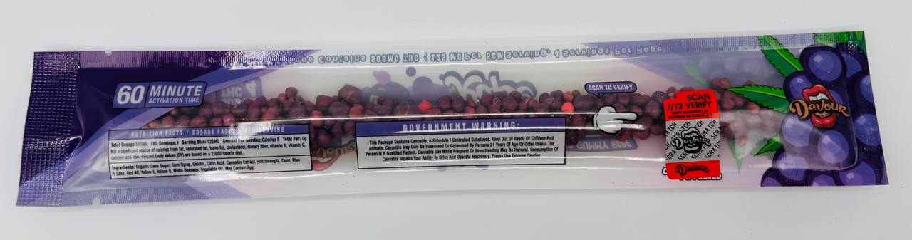 #Devour33 - Nerds Rope (500 MG) Grape - Image 2