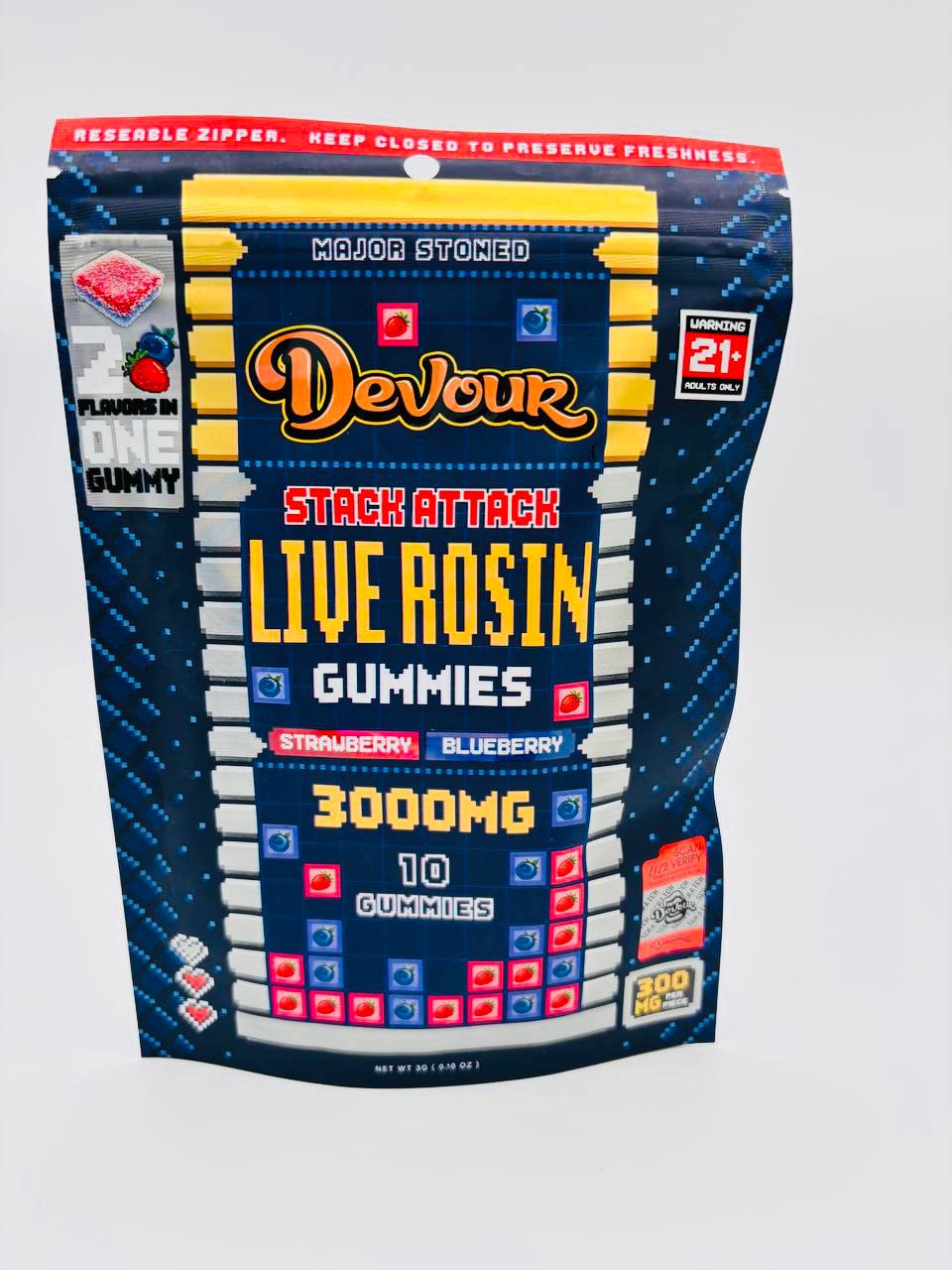 #Devour3011 Stacks Attack (3000 MG) Strawberry & blueberry